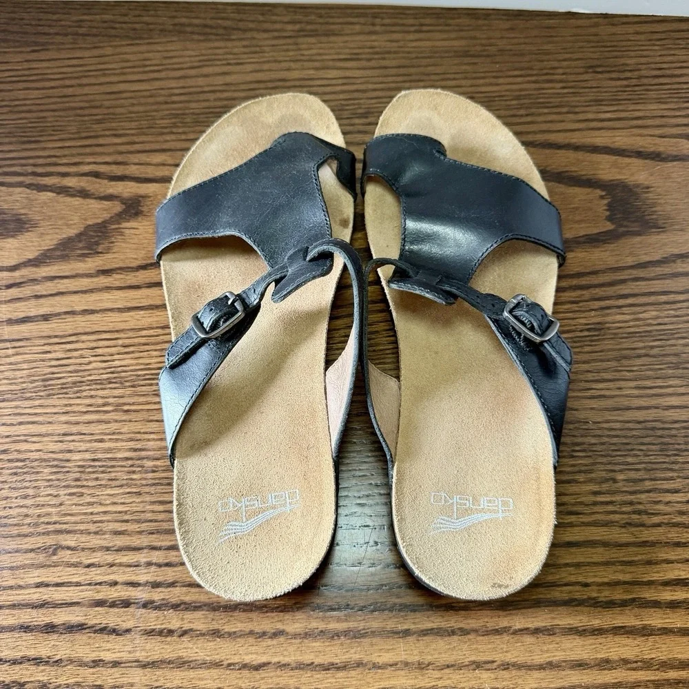 Dansko Shoes Womens Size 9 (40) Remi Sandals Black Slip On Walking